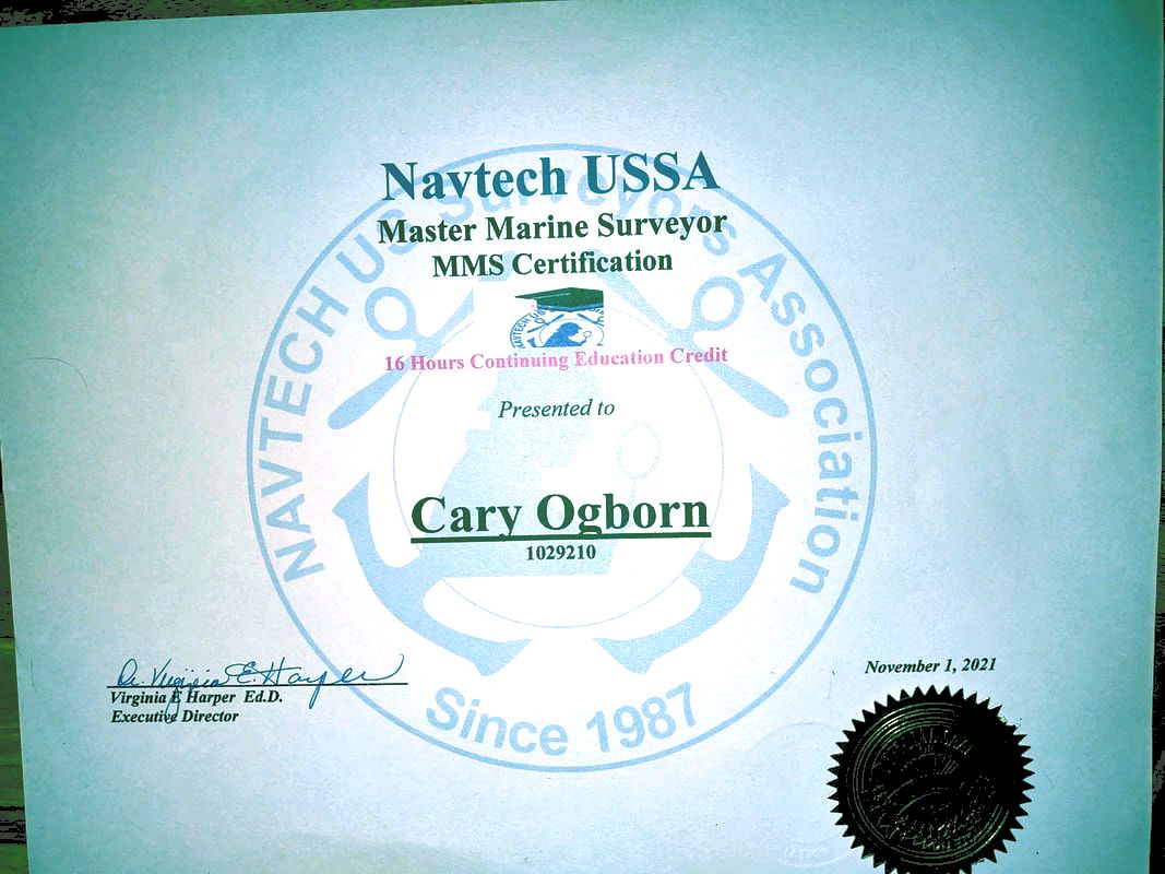 Master Marine Surveyor Certificate